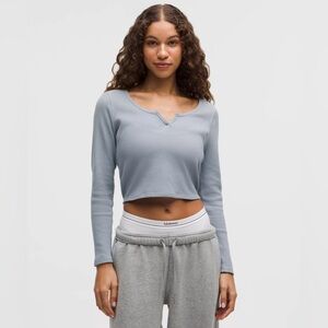 NOWT Lululemon Cotton-Blend Henley Long-Sleeve Shirt